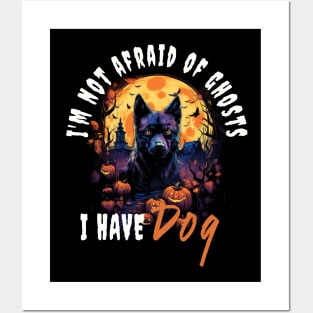 Dog Ghost Guardian Halloween Funny Posters and Art